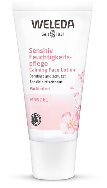 Raminamoji veido emulsija su migdolais