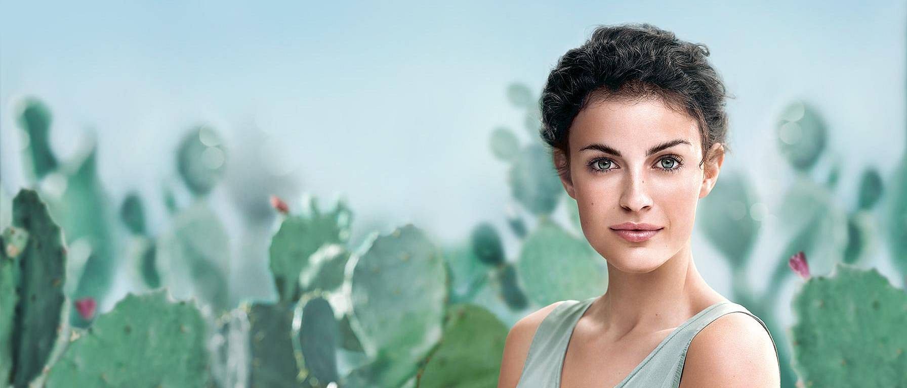 woman with cacti