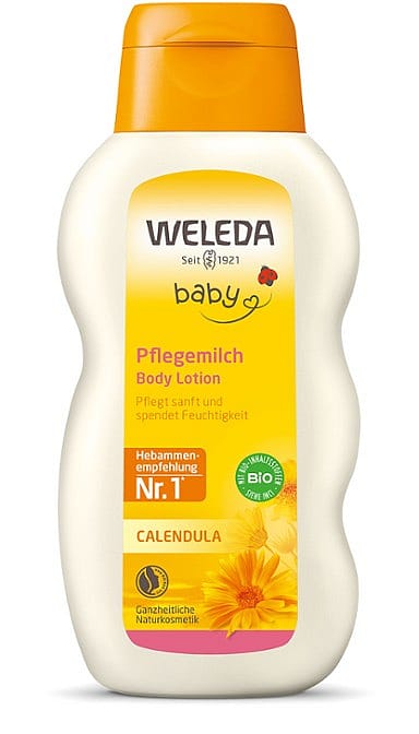 Vaikiškas kūno pienelis su medetkomis